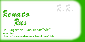 renato rus business card